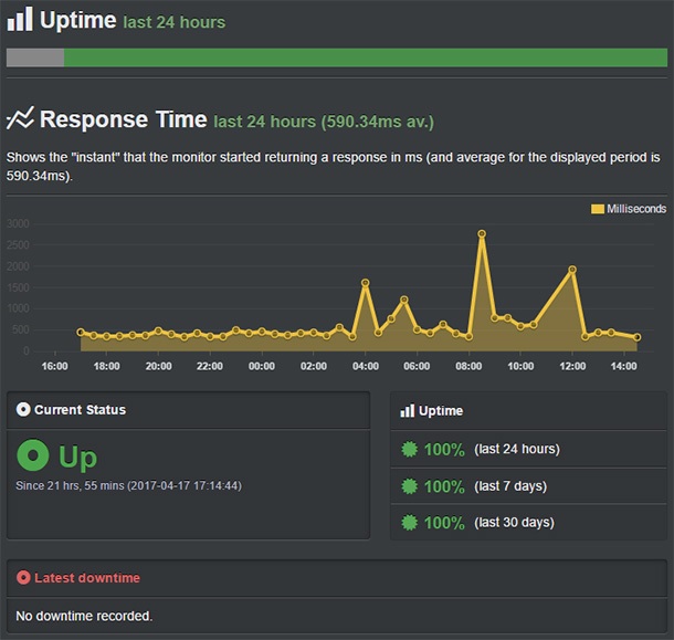 Bluehost Uptime