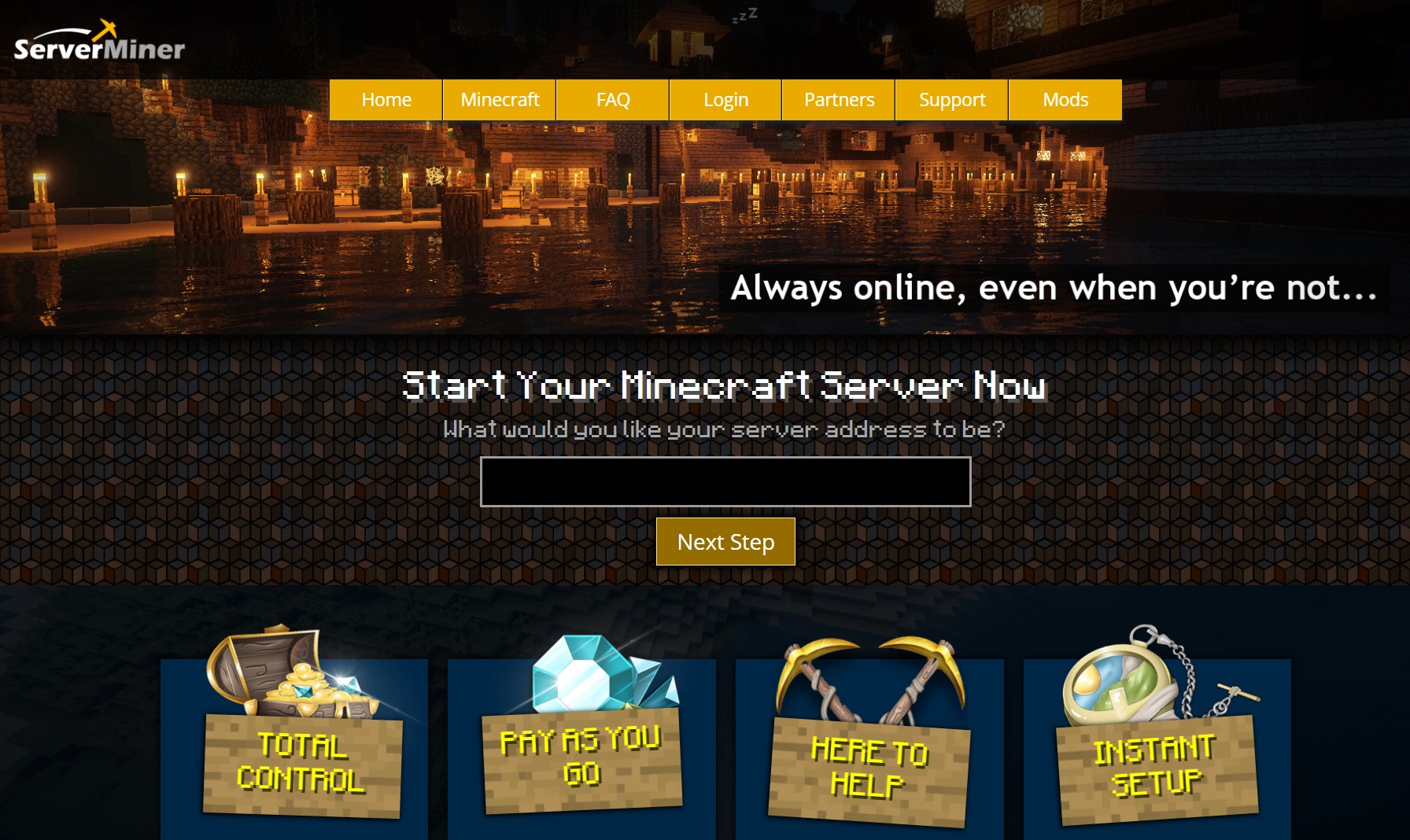 ServerMiner Minecraft Hosting